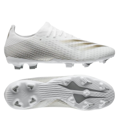 adidas X Ghosted .3 FG/AG Inflight - Footwear White/Metallic Gold/Silver Metallic